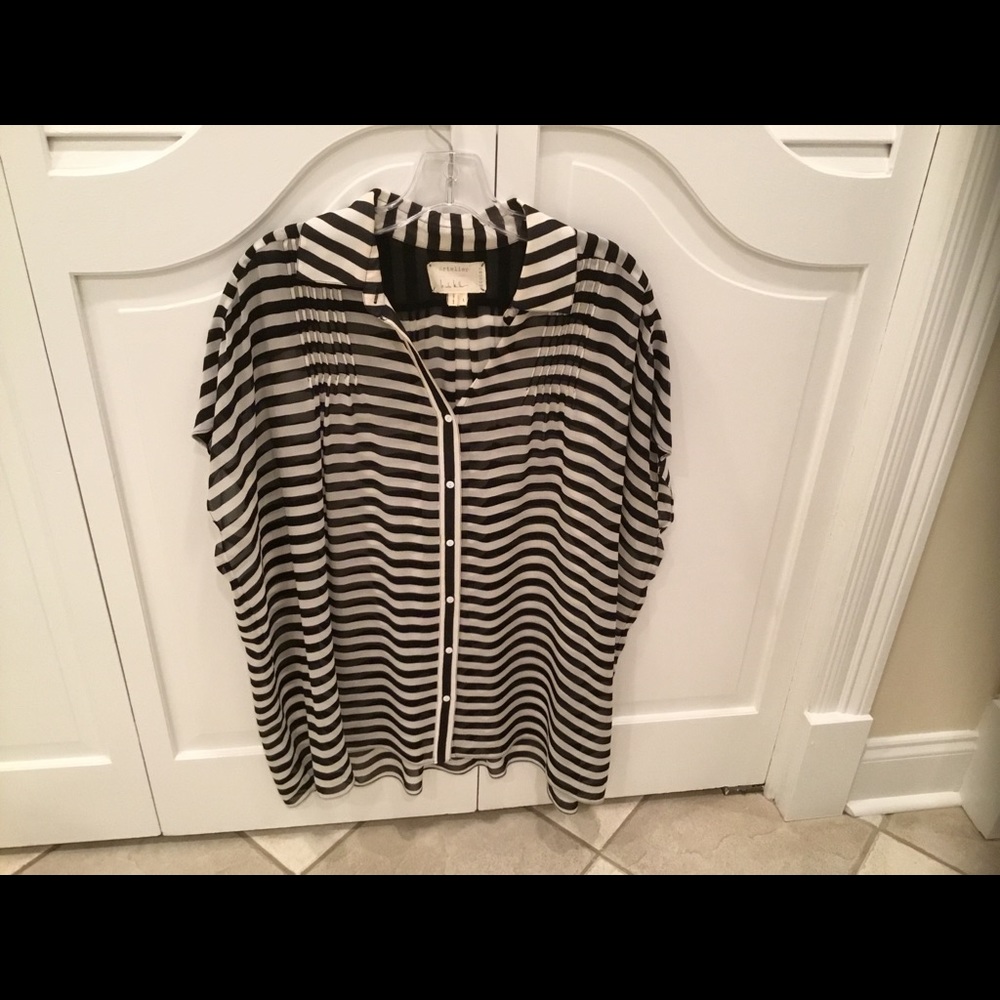 NICOLE MILLER OVERSIZED SILK TUNIC size L